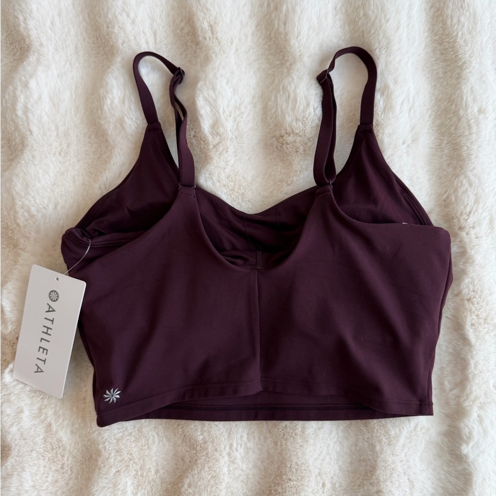🆕 Athleta | Elation V-Neck Longline Bra - Size S. - Picture 4 of 8